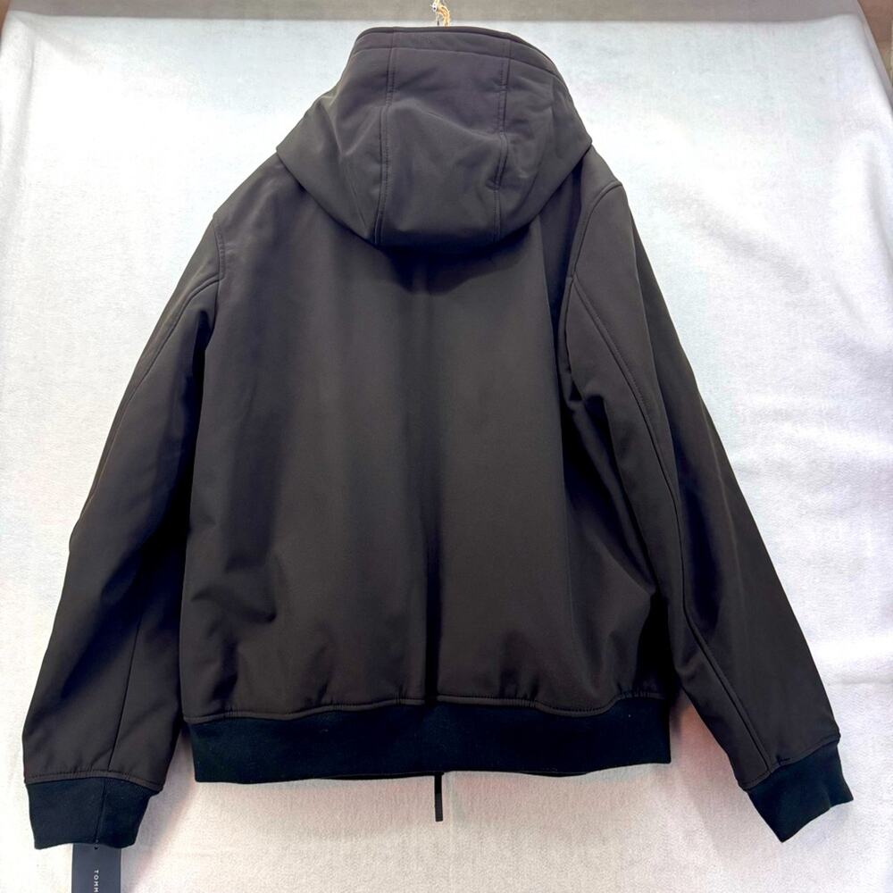 NWT Men’s Tommy Hilfiger Water & Wind Resistant Zip-up Hooded Jacket Black Large - Picture 4 of 9
